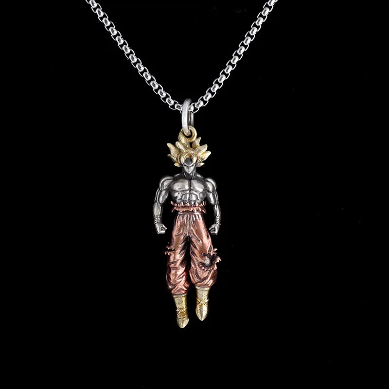 Dragon Ball Z: Super Saiyan Son Goku Alloy Electroplate Necklace Personality Pendant Hip Hop Sweater Chain Comic