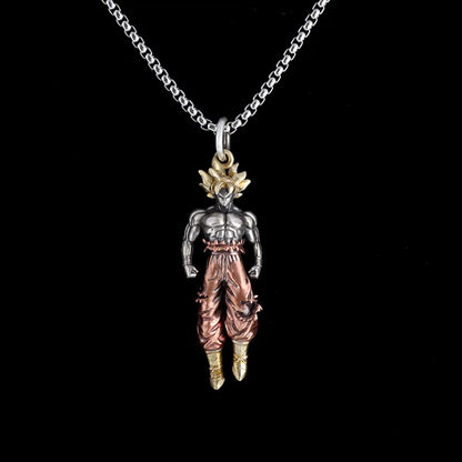 Dragon Ball Z: Super Saiyan Son Goku Alloy Electroplate Necklace Personality Pendant Hip Hop Sweater Chain Comic