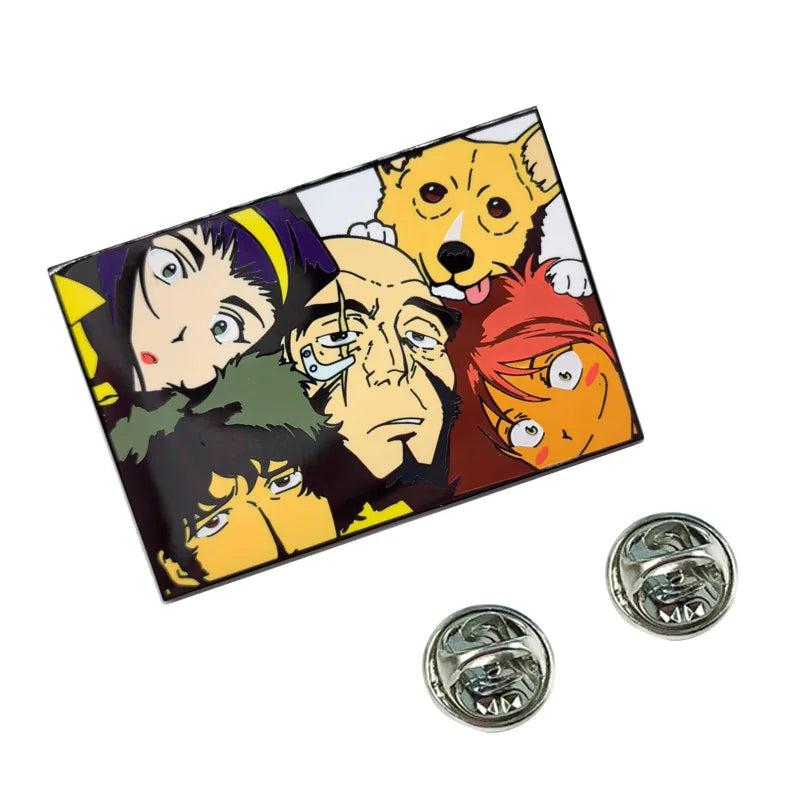 Cowboy Bebop: Metal Badges Japanese Anime Pins Manga Brooches for Bag Backpack Clothing Lapel ACG Cosplay Decoration Gift