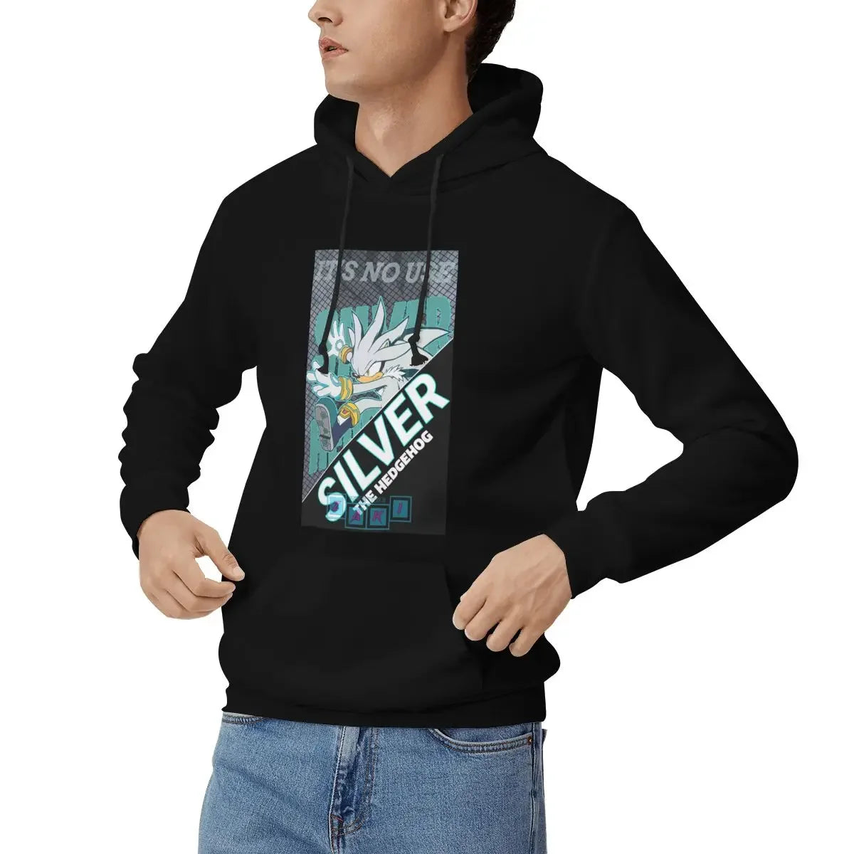 Sonic The Hedgehog: Silver The Hedgehog  Hoodies Men Women Casual Pullover Sweatshirts Harajuku Long Sleeve Clothing Autumn Winter