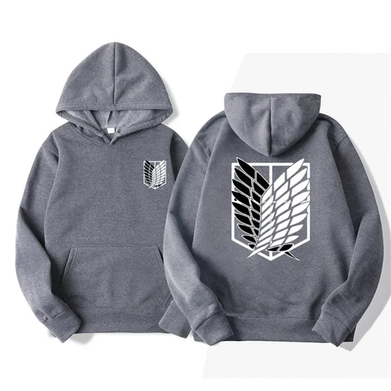 Attack on Titan: Men's Hoodies Anime Hoodies Men and Women Streetwear Pullover Harajuku Shingeki No Kyojin Hoodies Sweatshirt