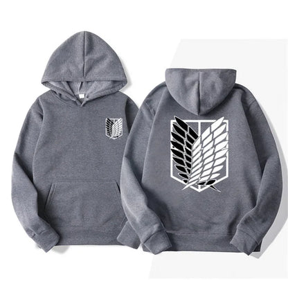 Attack on Titan: Men's Hoodies Anime Hoodies Men and Women Streetwear Pullover Harajuku Shingeki No Kyojin Hoodies Sweatshirt