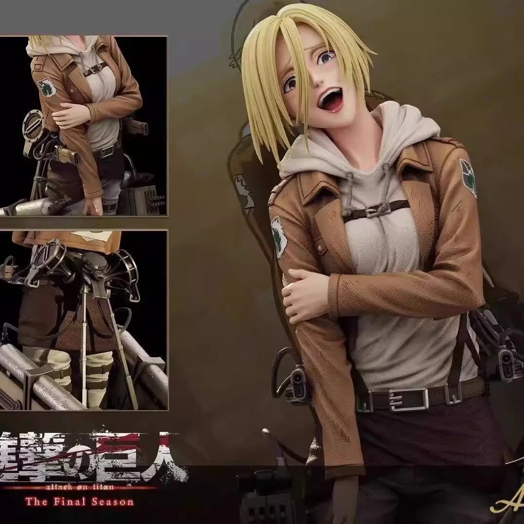 Attack On Titan:28cm  Figures Annie Leonhart Figures Pvc Statue Collection Model Room Decoration Birthday Gift Toys