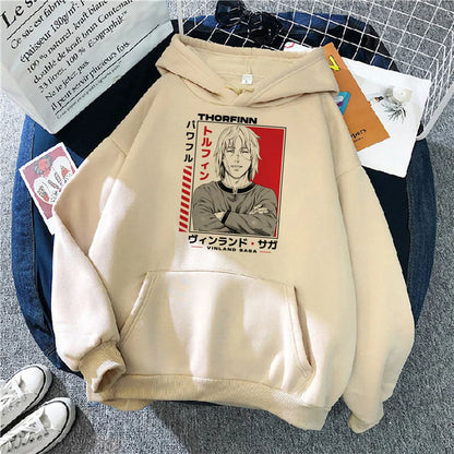 Vinland Saga: hoodie streetwear 90s Korean style gothic Hooded Shirt