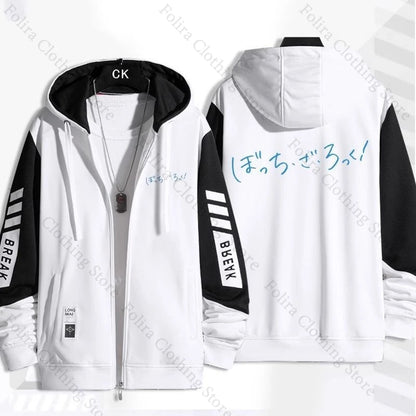 Bocchi The Rock: Series Print Hoodie Men Women Autumn Winter Clothing Zip Coat Casual Daily Wear Men's Hoodies