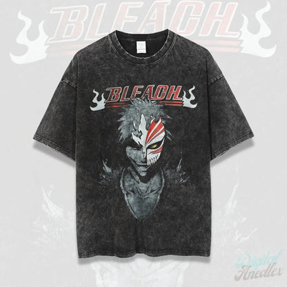 Bleach:Hot BANDAI  Short Sleeve Realm · World Kurosaki Ichigo Gengmu Sword Eight Reaper Anime Printed Peripheral T-shirt T-shirt