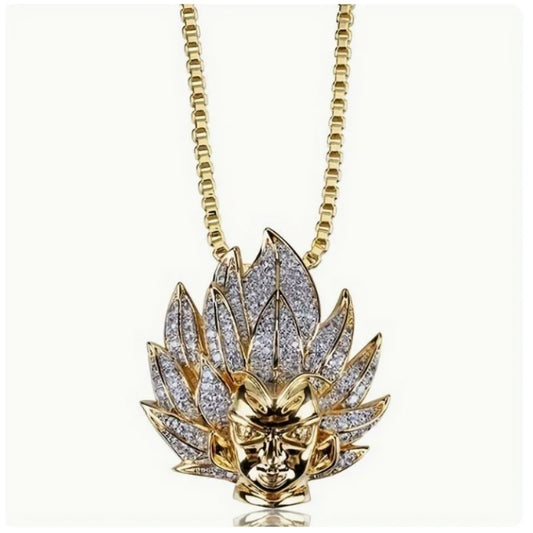 Dragon Ball Z: Super Saiyan Son Goku Alloy Electroplate Necklace Personality Jewelry Pendant Hip Hop Sweater Chain Comic