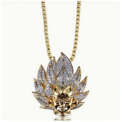 Dragon Ball Z: Super Saiyan Son Goku Alloy Electroplate Necklace Personality Jewelry Pendant Hip Hop Sweater Chain Comic