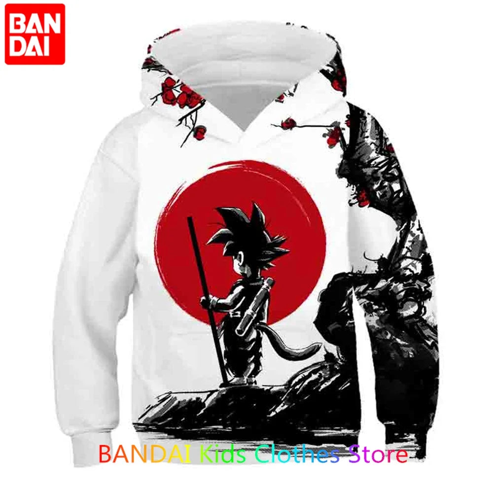 Dragon Ball Z: (KIDS) Hoodie Boys and Girls 3D Printing Sweatshirt Fashion Loose Long Sleeve Spring Autumn Goku Veget Pullover