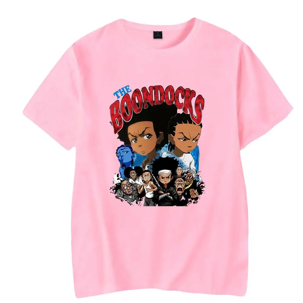 The Boondocks: Themed Unisex Funny Round Neck 100% Cotton T Shirt Harajuku Graphic T Shirts Men Clothing Oversized T Shirt