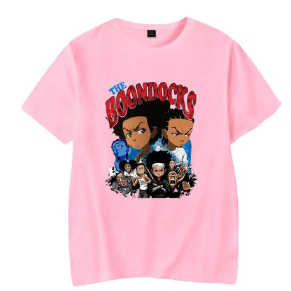 The Boondocks: Themed Unisex Funny Round Neck 100% Cotton T Shirt Harajuku Graphic T Shirts Men Clothing Oversized T Shirt