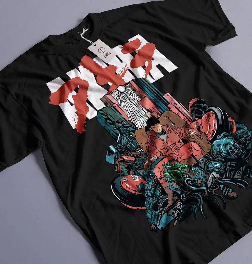 Akira: Manga T-shirt  Women Anime Neo Tokyo  Movie Science Fiction Shotaro Kaneda Y2K TOP Tshirt Washed Vintage T Shirts Male Top