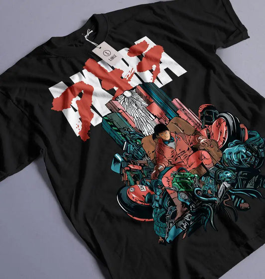 Akira: Manga T-shirt  Women Anime Neo Tokyo  Movie Science Fiction Shotaro Kaneda Y2K TOP Tshirt Washed Vintage T Shirts Male Top