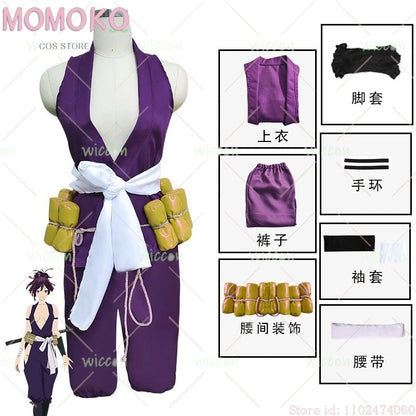 Hell's Paradise: Gakushu Maru Sasame Exiled Convicts Casual Cosplay Dress Black Ink Tattoo adulto mujer