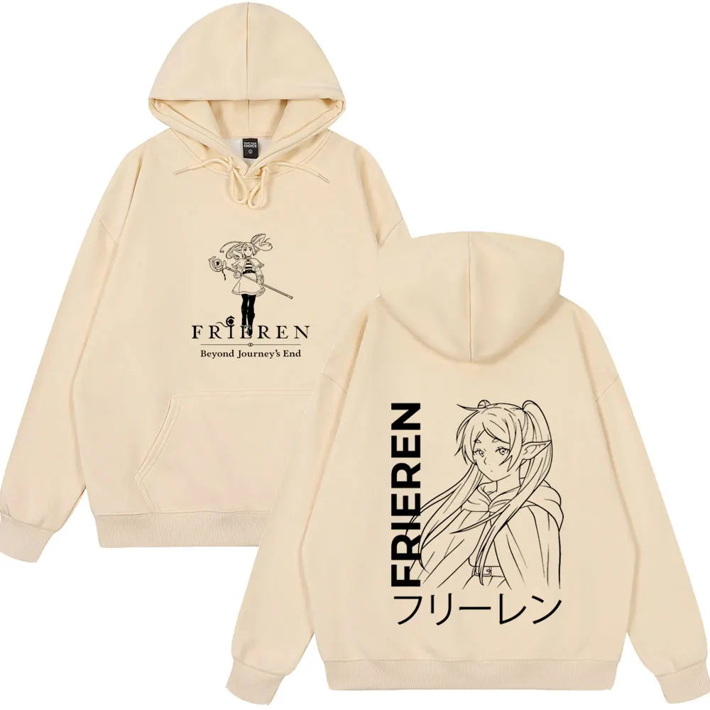 Frieren: Beyond Journey's -- End Hoodies Men's Women Clothing Fashion Harajuku Tops Couple Style Wears Winter Fleeece Clothes