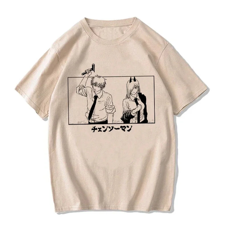 Chainsaw Man:  T Shirt Cartoon Pochita T-shirt Makima Harajuku Graphic Tees Clothing Tops Tshirt Manga
