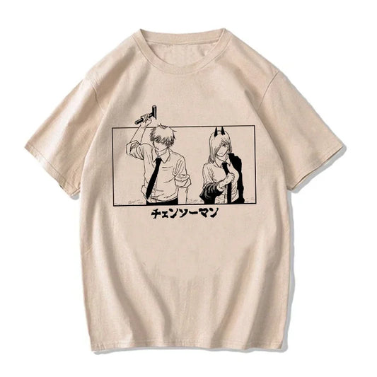 Chainsaw Man:  T Shirt Cartoon Pochita T-shirt Makima Harajuku Graphic Tees Clothing Tops Tshirt Manga