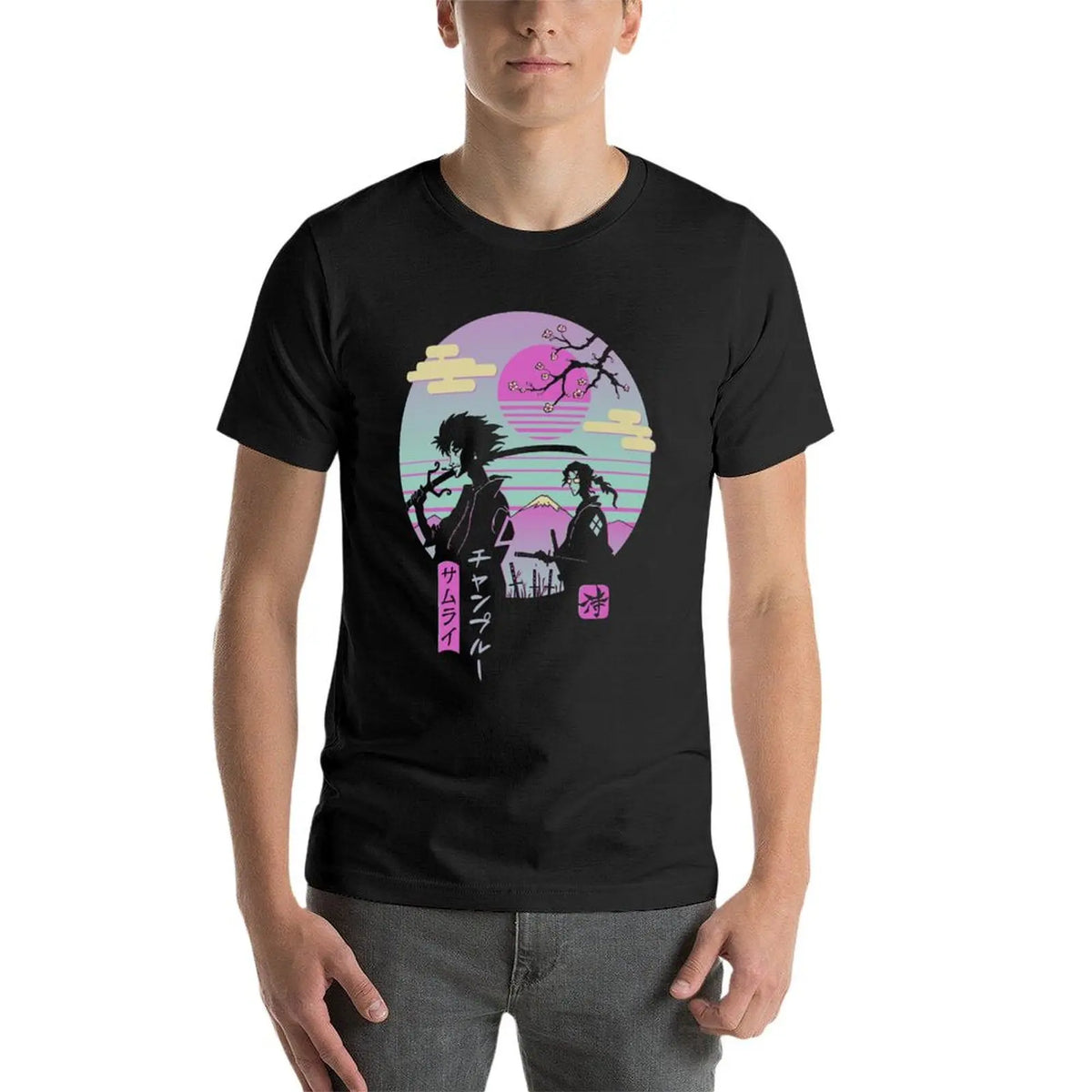 Samurai Champloo: T-shirt new edition summer top customs vintage mens t shirts casual stylish