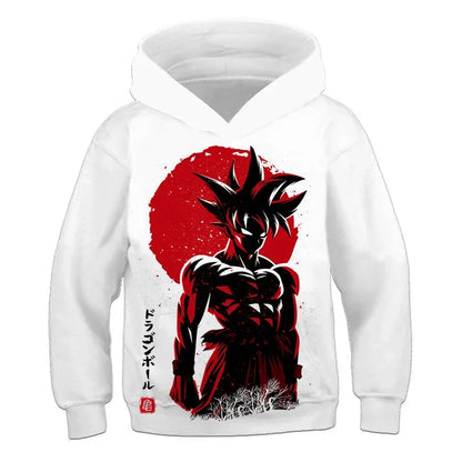 Dragon Ball Z: (KIDS) Hoodie Boys and Girls 3D Printing Sweatshirt Fashion Loose Long Sleeve Spring Autumn Goku Veget Pullover