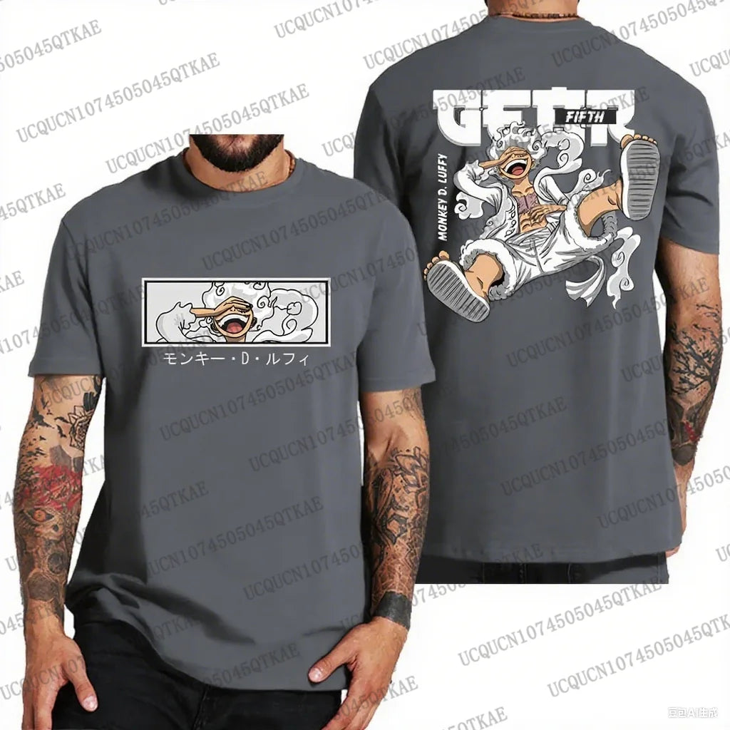 One Piece: Luffy Tshirt Men Breathable Cotton TShirt Summer Women Men Oversize Cosplay Tshirt Men Clothes