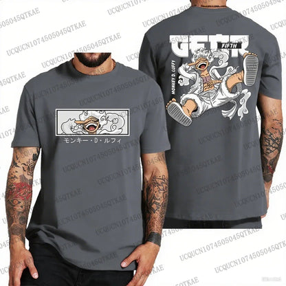 One Piece: Luffy Tshirt Men Breathable Cotton TShirt Summer Women Men Oversize Cosplay Tshirt Men Clothes