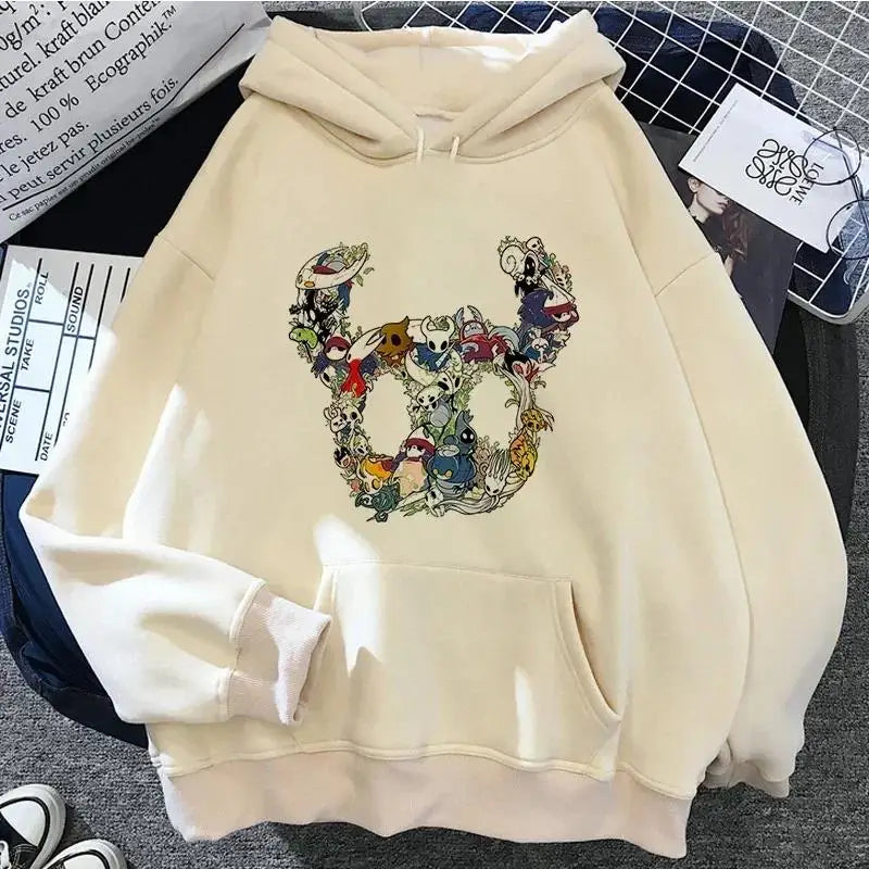 Hollow Knight: Hoodies Men Korea Ulzzang Grunge Y2k Aesthetic Fmale Autumn and Winter Pullover Hoddies Streetwear Graphic