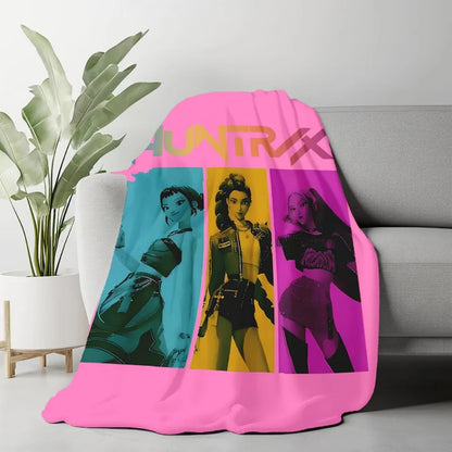 Cute Kpop Demon Hunter tapestry,kpop Fun Gift,cozy K-pop Demon Hunters Huntrix tapestry,anime Inspired Huntrix Inspired tapestry