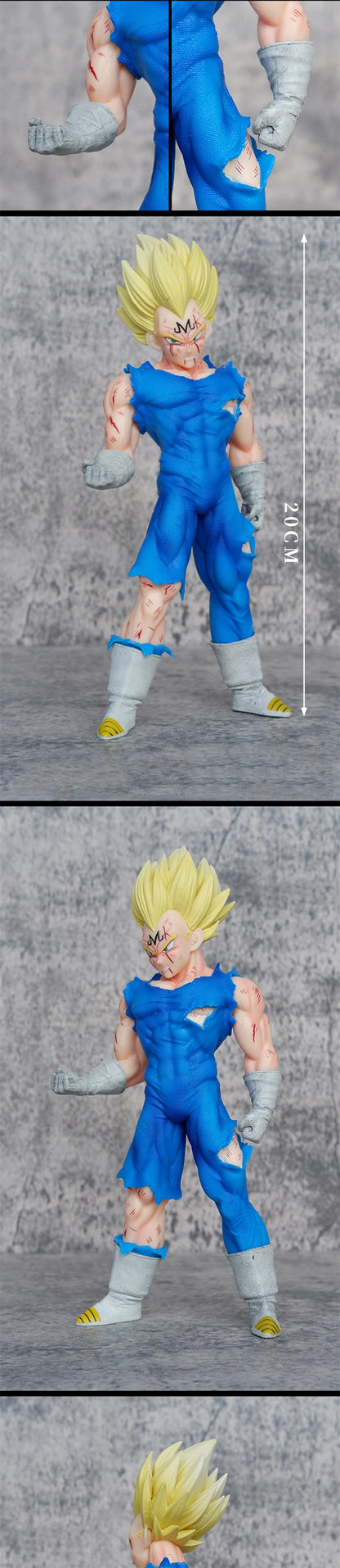 Dragon Ball Z: 20CM Majin Vegeta Figure Toys Anime DBZ Super Saiyan GK Action Collection PVC Model Dolls Birthday Gifts Kids