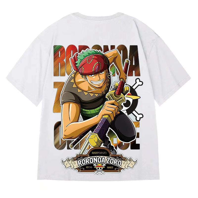 One Piece: Fashion Edgy - Abfer Monkey D. Luffy and Zoro Oversized T-shirt