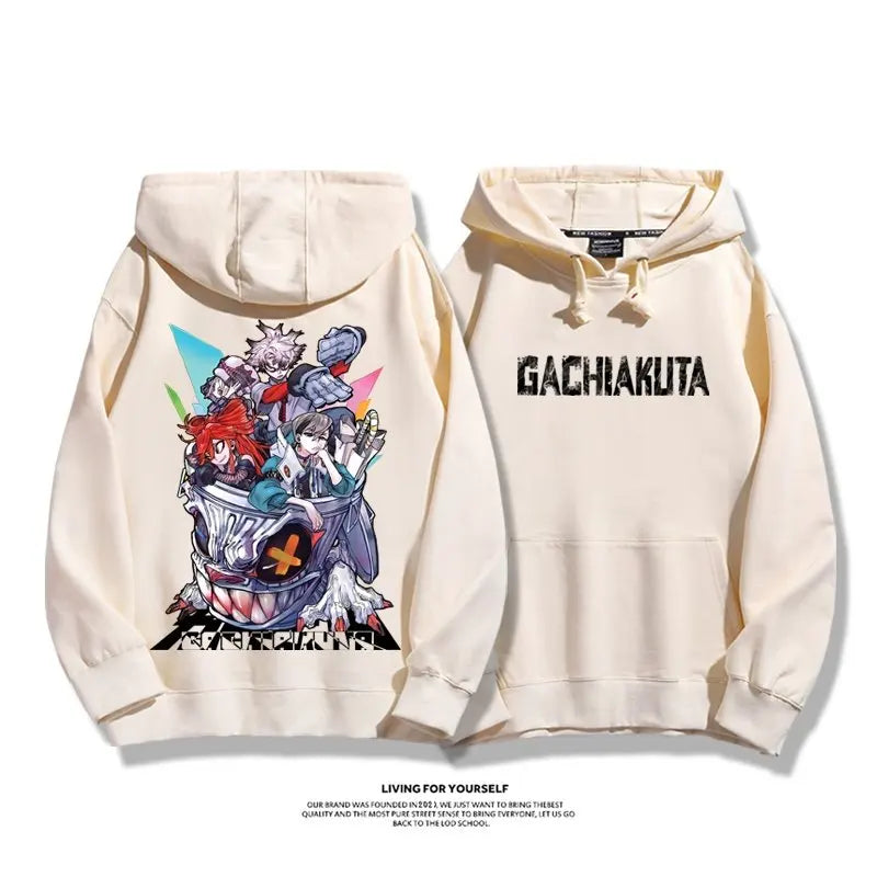 Gachiakuta:  Rudo Enjin Hoodies Men Women Fleece Warm Oversized Hooded Sweatshirt Pullover Casual Loose Street Female Male Clothes