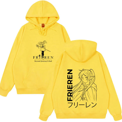 Frieren: Beyond Journey's -- End Hoodies Men's Women Clothing Fashion Harajuku Tops Couple Style Wears Winter Fleeece Clothes