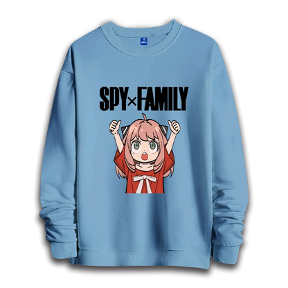Spy x Family: anime sweatshirts  women's round neck top couple round neck hoodie couple loose casual fashion