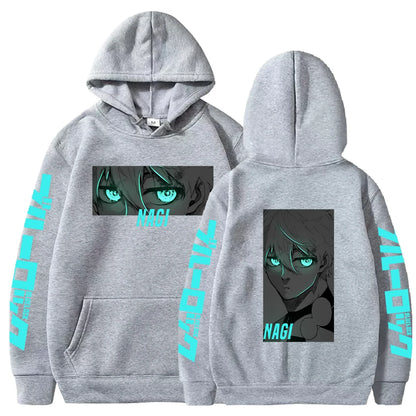 Blue Lock: Nagi Seishiro Manga Printed Hoodies for Men Women Harajuku Anime Sweatshirts Long Sleeves Fleece Warm Streetwear
