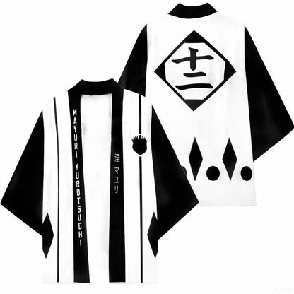 Bleach: Japanese Anime Bleach Anime Kurosaki Ichigo Kimono, Feather Woven Cloak, Taoist Robe, 3D Digital Printed Top