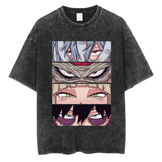 My Hero Academia: Todoroki Shoto Classic Manga T-shirt Men Women Oversized Cotton Tshirts Streetwear Anime  Washed Vintage T Shirt