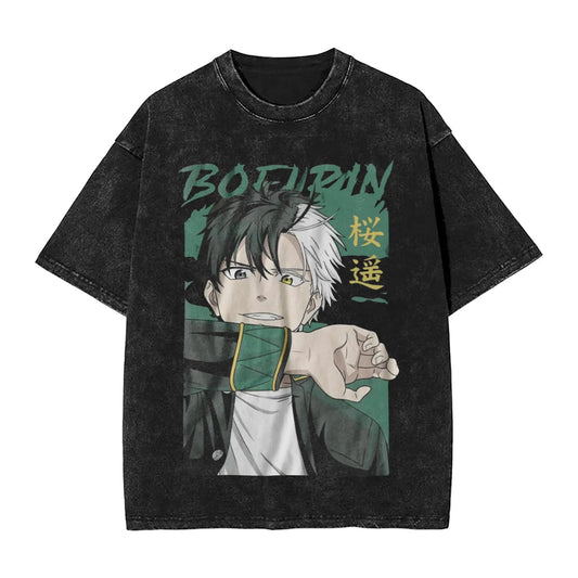 Wind Breaker: Jo Togame Washed T Shirt Novelty Harajuku Oversize Tee T-Shirts 100% Cotton