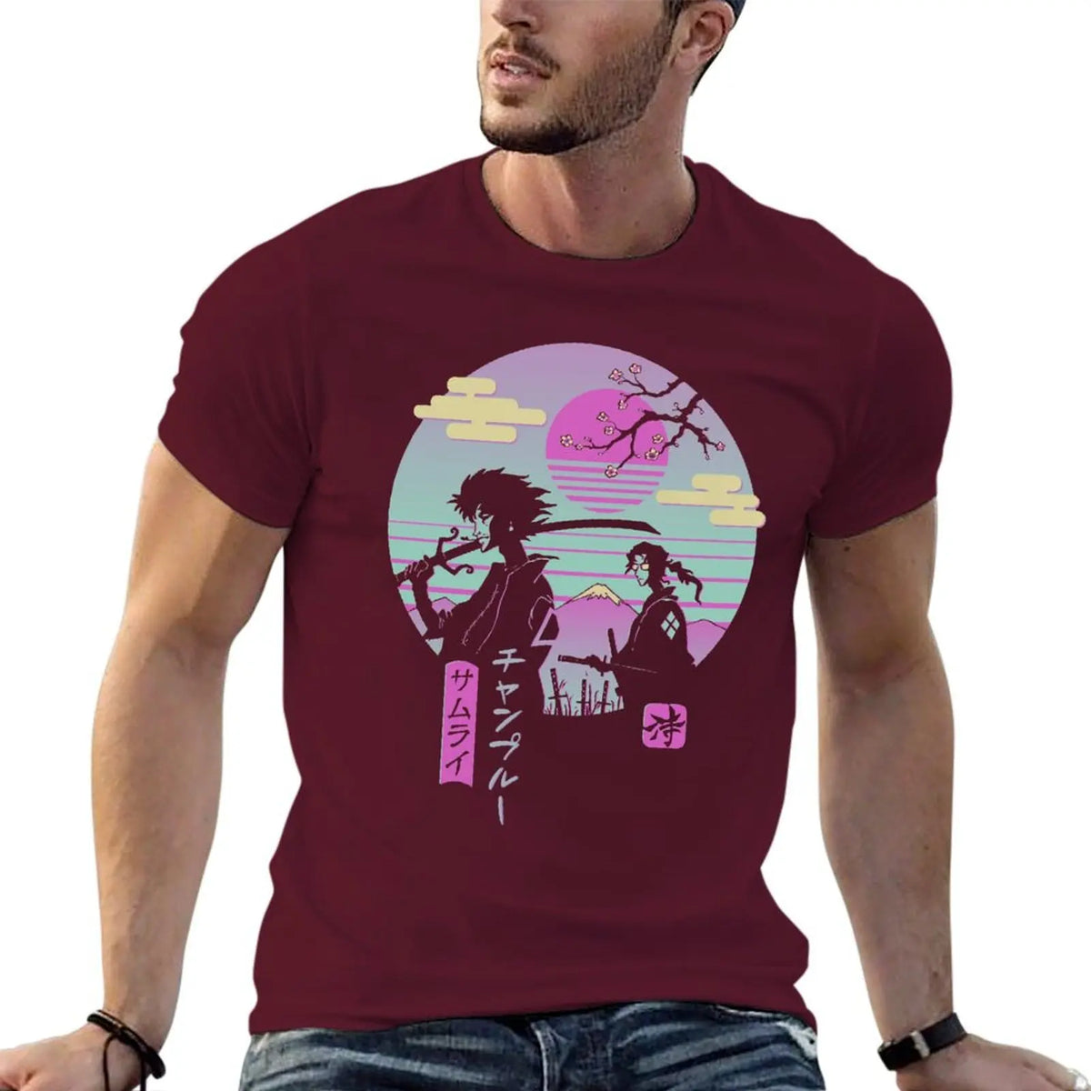 Samurai Champloo: T-shirt new edition summer top customs vintage mens t shirts casual stylish