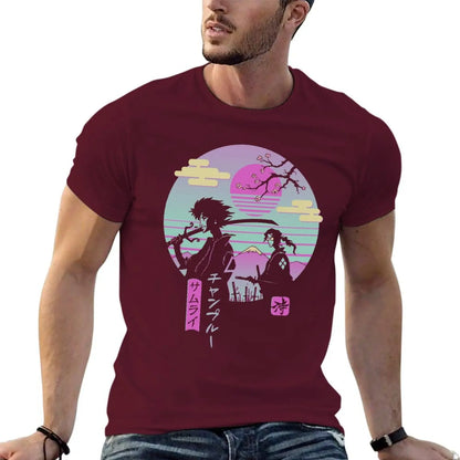 Samurai Champloo: T-shirt new edition summer top customs vintage mens t shirts casual stylish