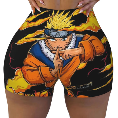 TV Manga Series N-Naruto Biker Running Gym Shorts Women Japane Anime  Athletic Workout Yoga Shorts