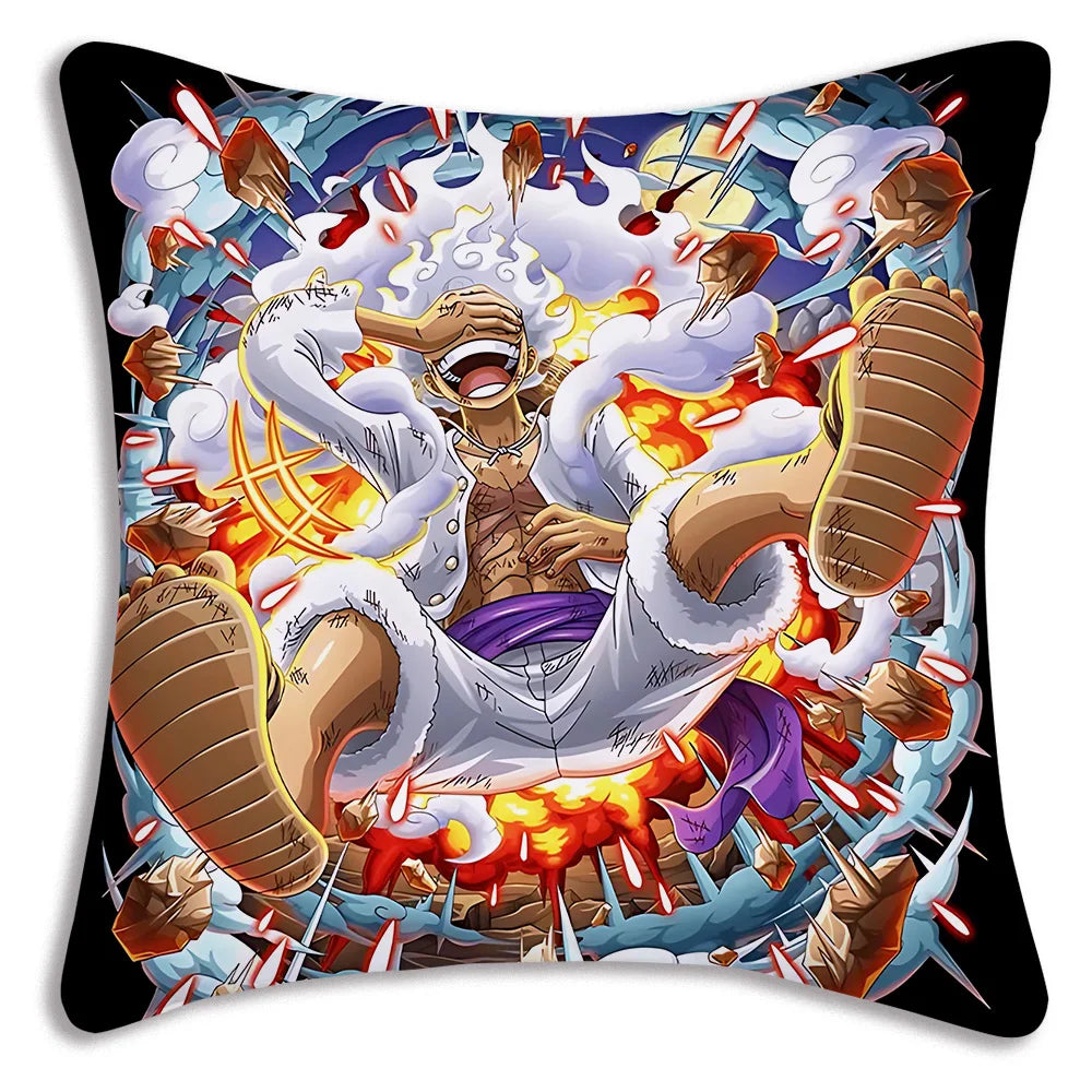 One Piece: Pillow Covers Sofa Decorative Home Double-sided Printing Short Plush Cute Cushion Cover