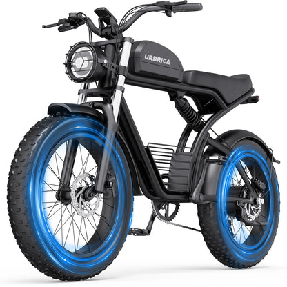 Yowamushi Pedal: Electric Bike for Adults 3000W 1500W 32MPH 48V 23AH Max 75Miles Electric Motorcycle 20" Fat Tire Dirt Bike Shamano 7-Speed EBike