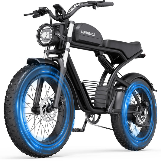 Yowamushi Pedal: Electric Bike for Adults 3000W 1500W 32MPH 48V 23AH Max 75Miles Electric Motorcycle 20" Fat Tire Dirt Bike Shamano 7-Speed EBike