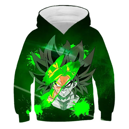 Dragon Ball Z: (KIDS) Hoodie Boys and Girls 3D Printing Sweatshirt Fashion Loose Long Sleeve Spring Autumn Goku Veget Pullover