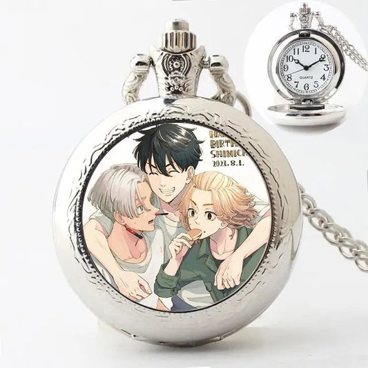 Tokyo Revengers: Manjiro Sano Ryuguji Ken Movie Peripherals Cartoon Pocket Watch Personality Vintage Hanging Chain Holiday Gifts