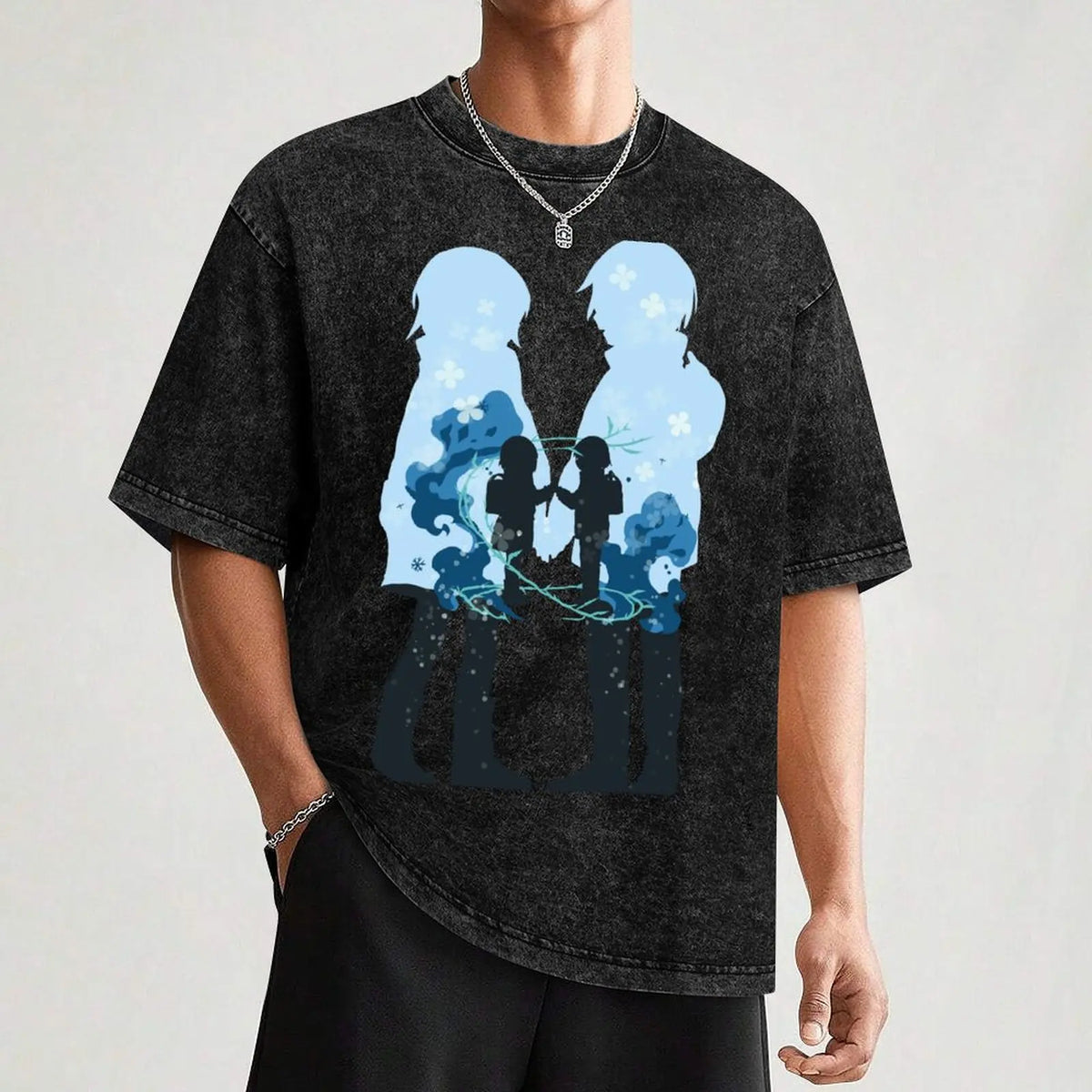 Erased: Characters Silhouette - Satoru Fujinuma x Kayo Hinazuki - Animangapoi Fanart T-Shirt