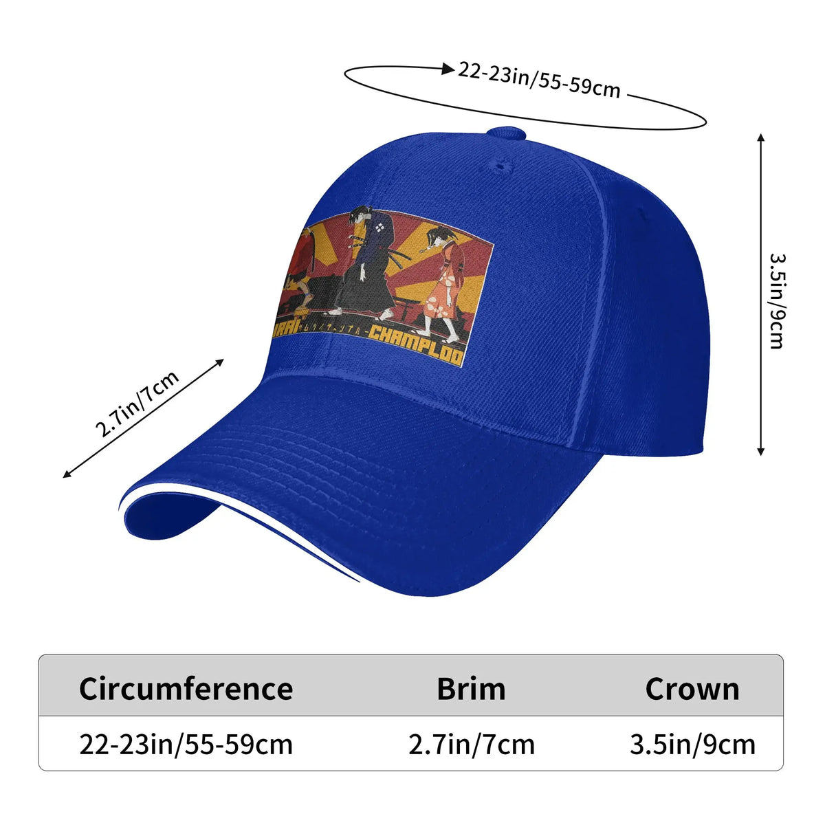 Samurai Champloo: Fuu Jin And Mugen  Baseball Cap  Women Print Hip Hop Hats Summer Stylish Outdoor Sports Snapback Cap