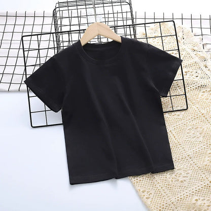 KPop Demon Hunters: T-shirt for Children Cartoon Black Tee Top Girls Round Collar Short Sleeve Clothes Kids Summer Clothing Gift