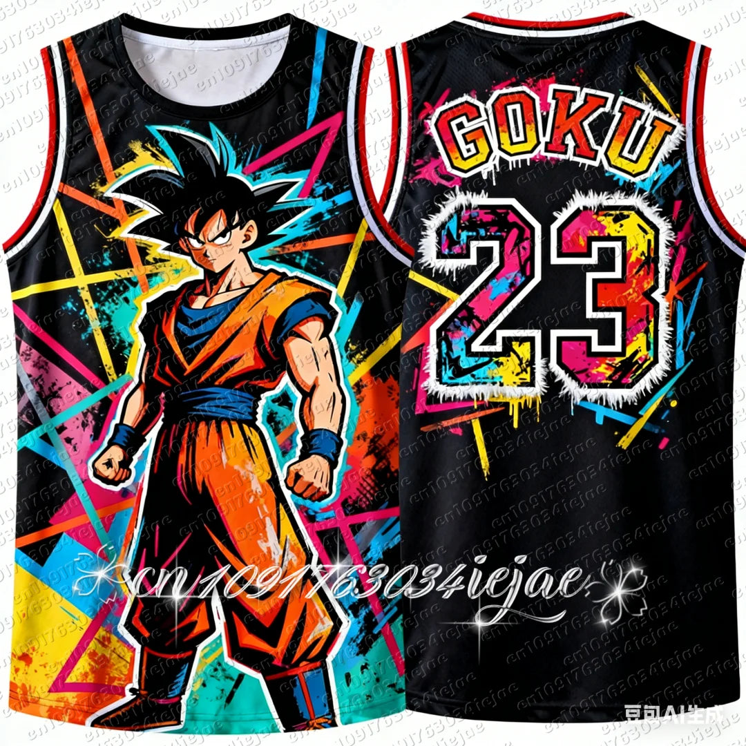Dragon Ball Z: Goku Special Edition Basketball Jersey Adult Men Basketball Sports Vest Kids Special Jersey Set