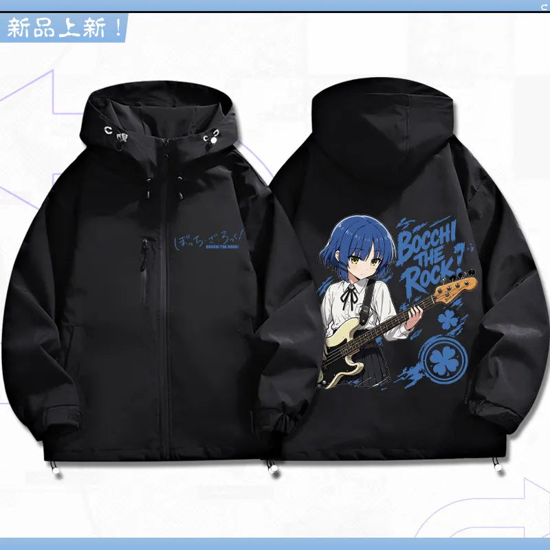 Bocchi The Rock: Yamada Ryo Cosplay Coat Tops Jacket Zipper Fan Figures Halloween Gift Gifts Xmas Role Play Anime