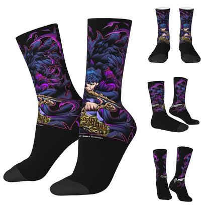 Solo Leveling: Sung jinwoo Shadow Monarch Socks,Leisure Beautiful printing Suitable for all seasons Dressing Gifts